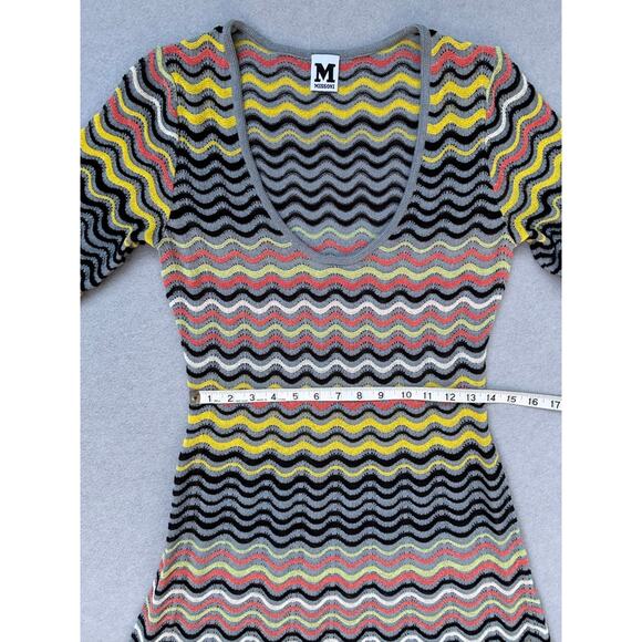 M Missoni Multicolor Wave Patterned Knit Midi dress Approx size IT 38 Small - Picture 5 of 9
